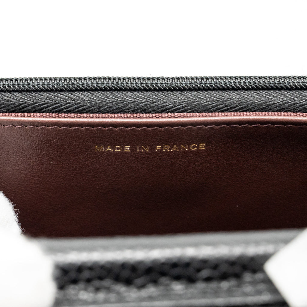 CHANEL CLASSIC WALLET ON CHAIN CAVIAR BLACK GHW(MICROCHIP)