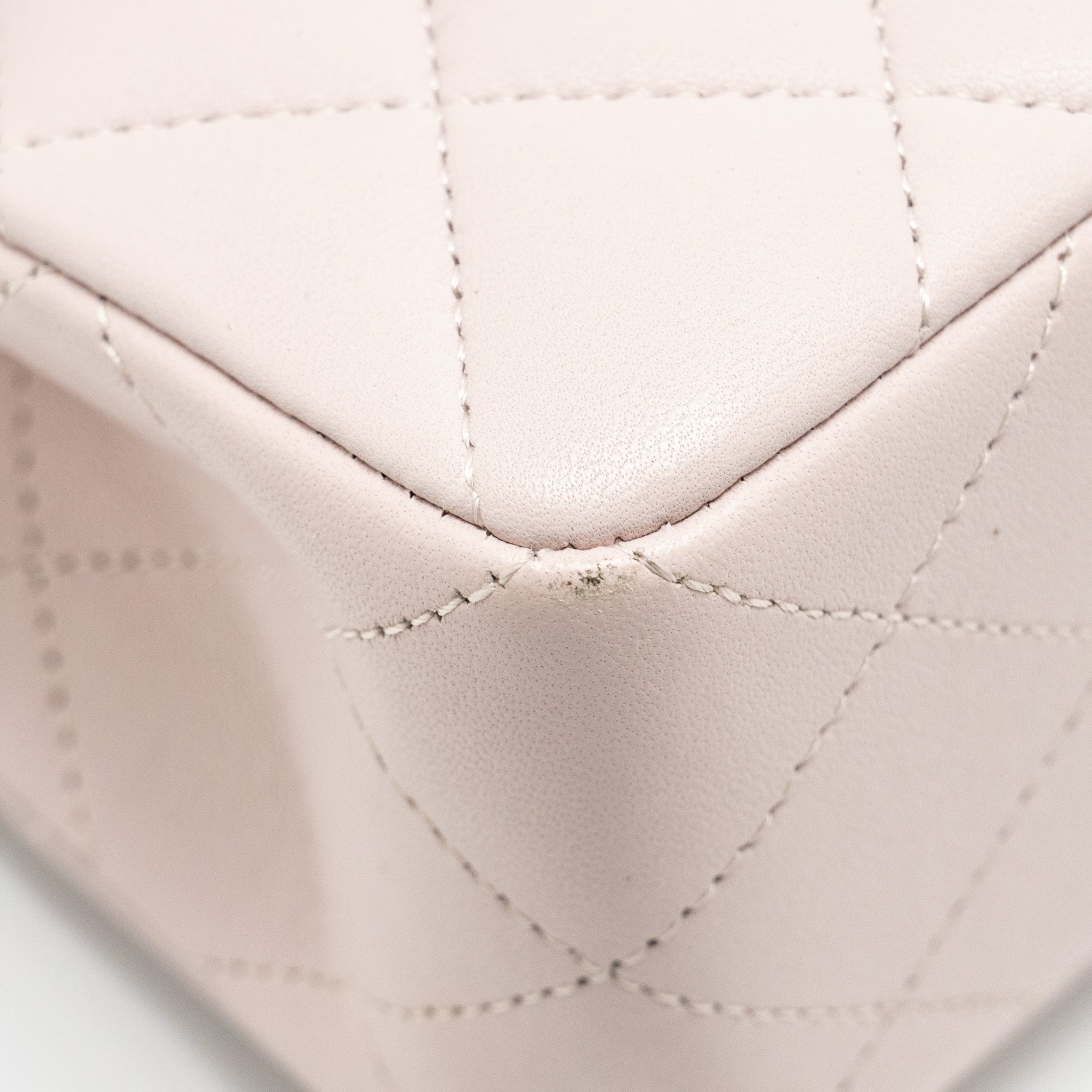 CHANEL SMALL CLASSIC DOUBLE FLAP BAG LAMBSKIN LIGHT PURPLE SHW (MICROCHIP)