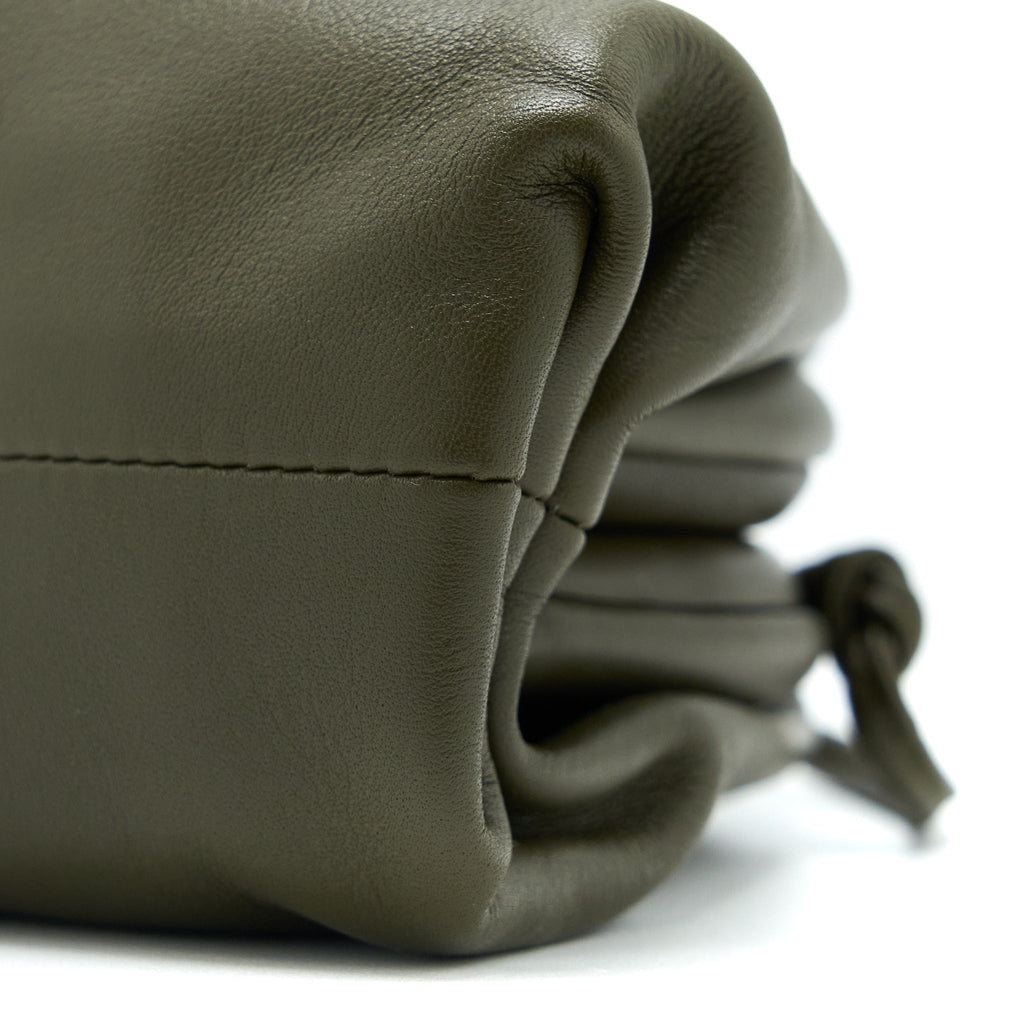 BOTTEGA VENETA MINI CALFSKIN DARK GREEN GHW