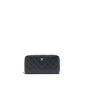 CHANEL ZIPPY LONG WALLET CAVIAR BLACK GHW
