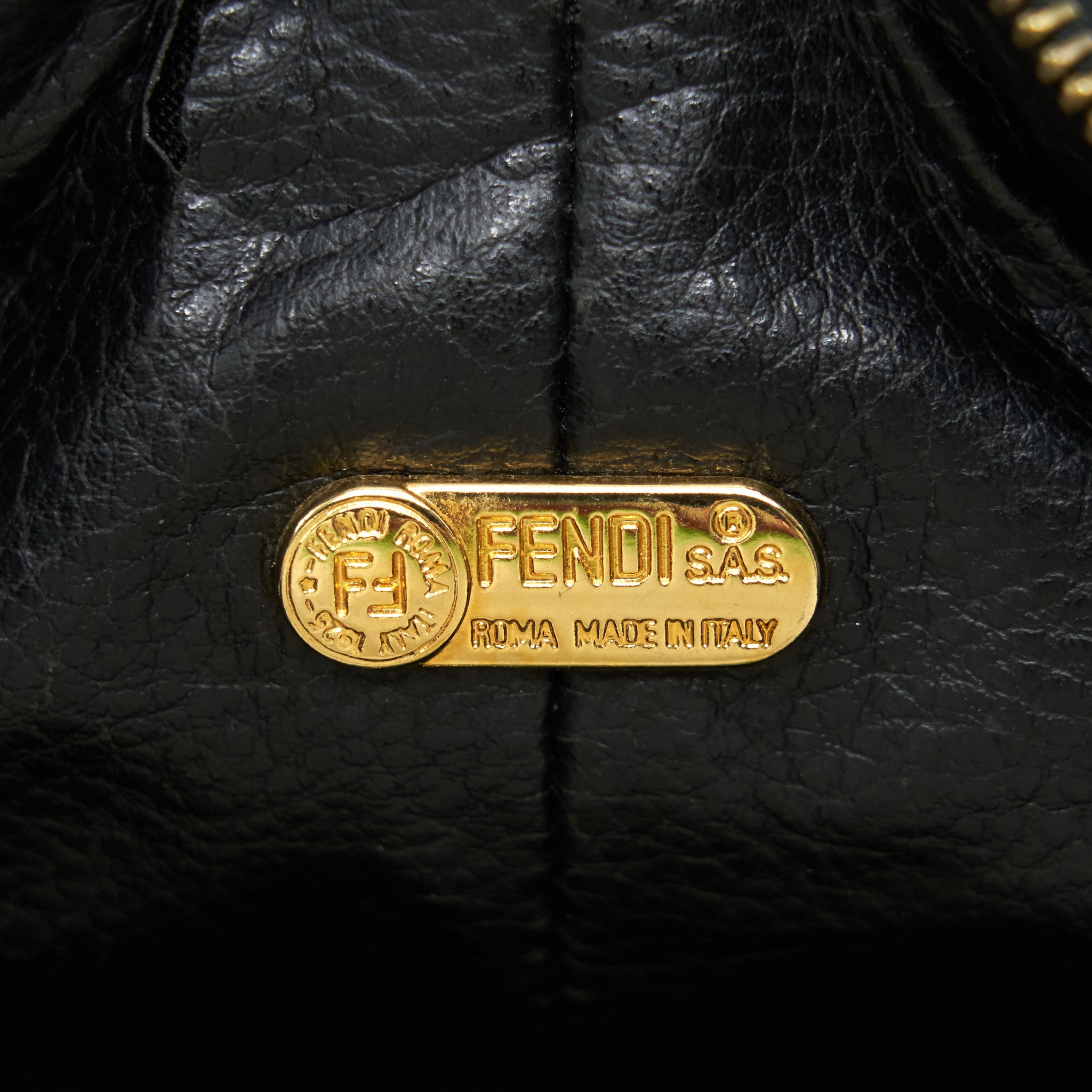 FENDI VINTAGE MINI COSMETIC BAG FF ZUCCA CANVAS