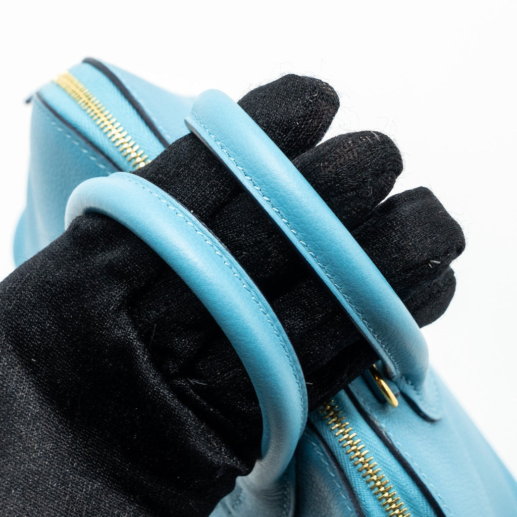 HERMES MINI BOLIDE EVERCOLOR P3 BLUE DU NORD GHW