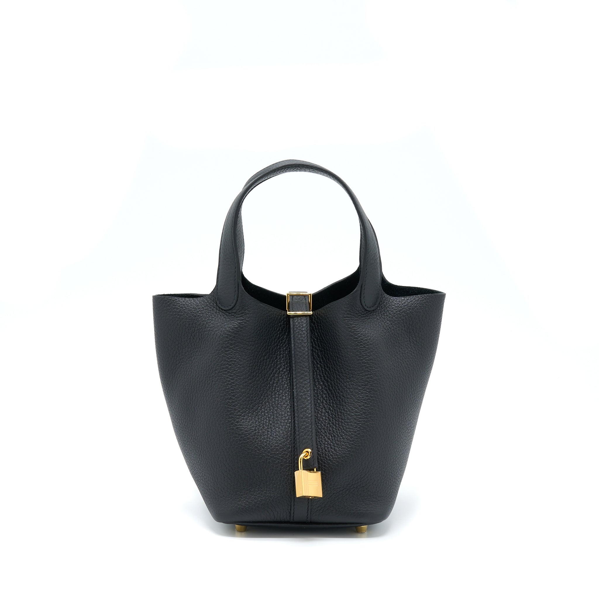 HERMES PICOTIN 18 LOCK BAG CLEMENCE BLACK GHW