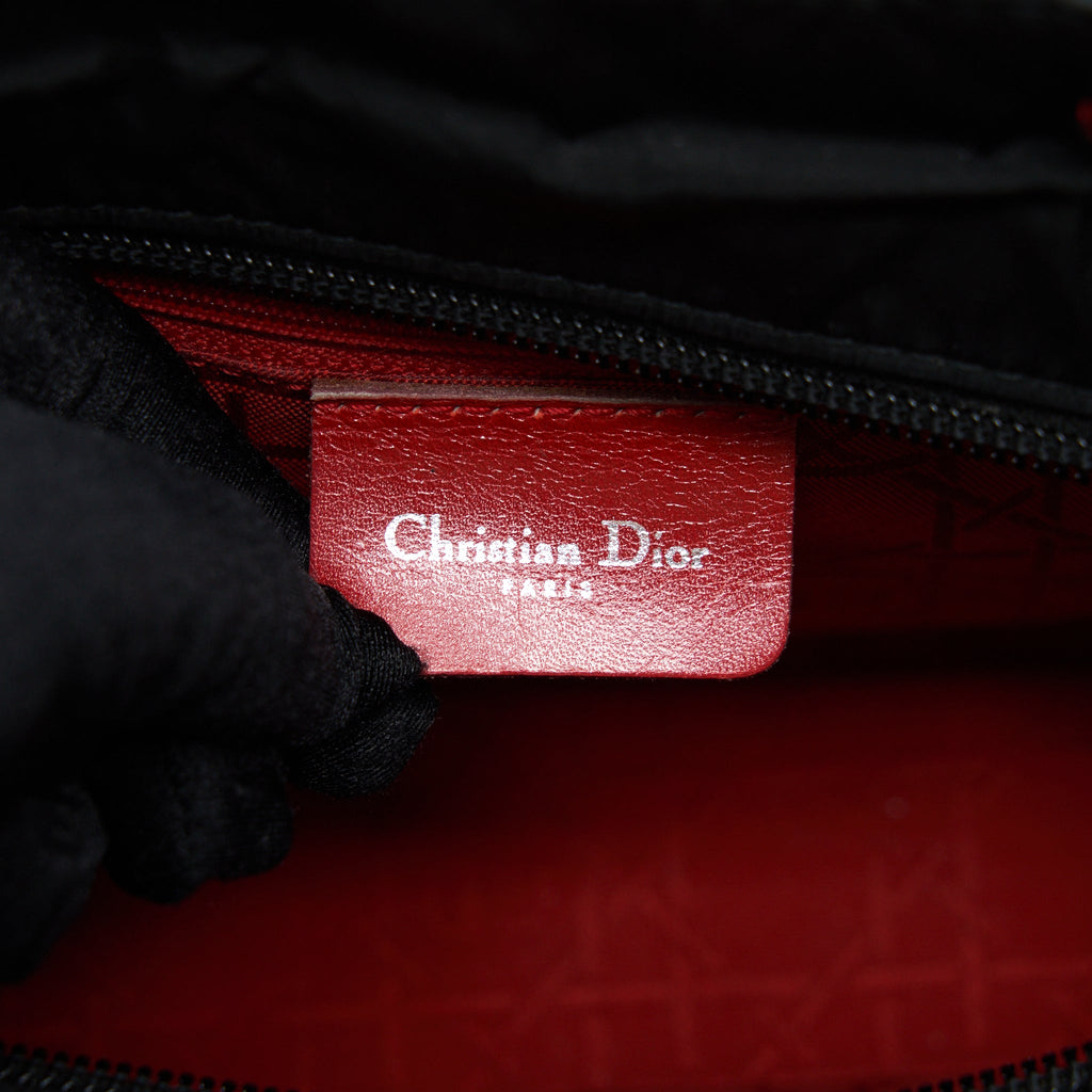 DIOR VINTAGE MEDIUM LADY DIOR NYLON/FABRIC BLACK SHW