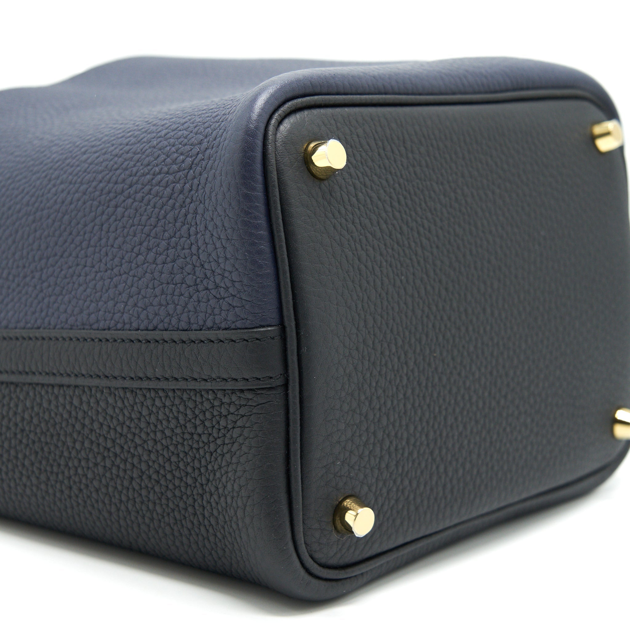 HERMES PICOTIN 18 LOCK BAG BLEU NUIT, NOIR, BLEU FRIDA