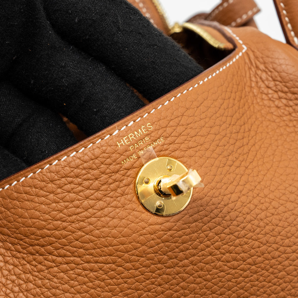 HERMES MINI LINDY CLEMENCE GOLD GHW