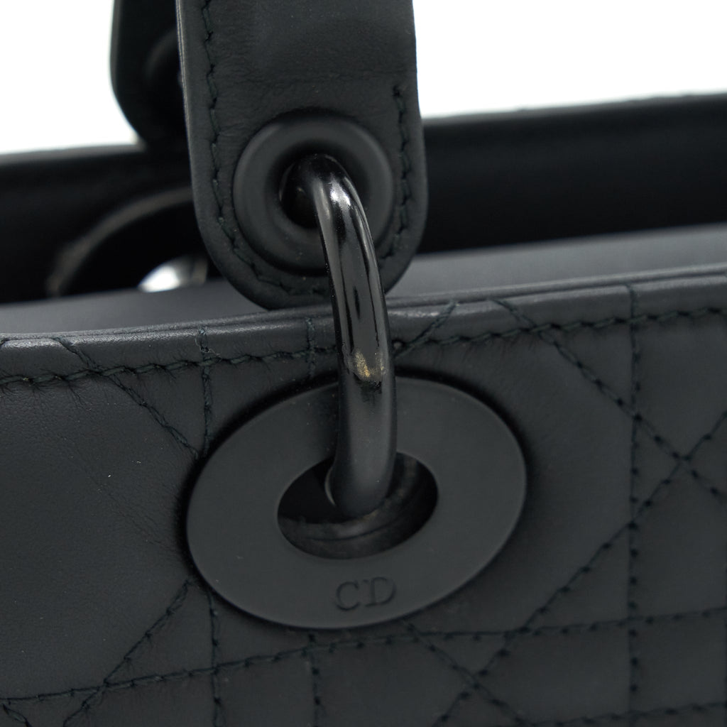DIOR SMALL LADY DIOR TOTE BAG SO BLACK