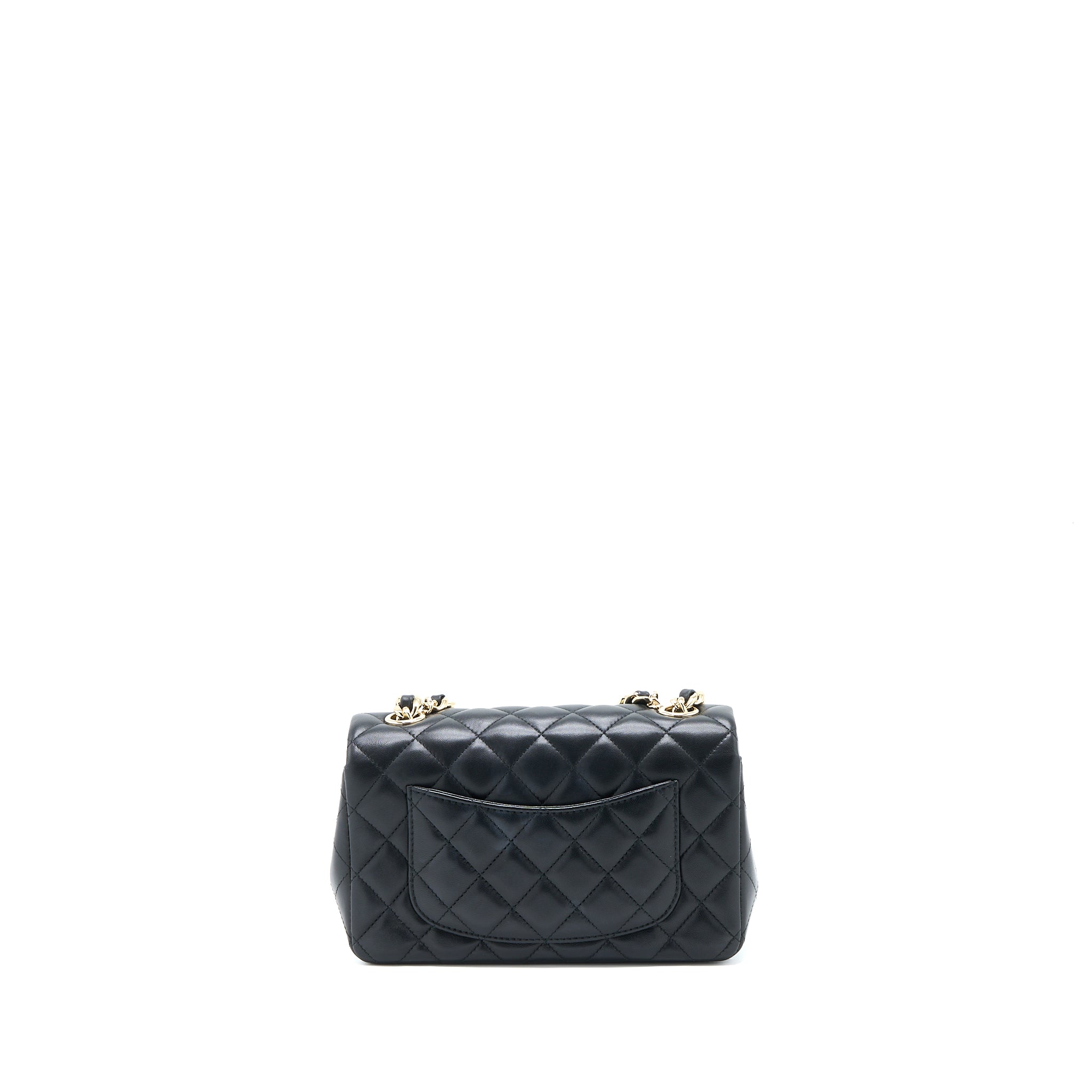 CHANEL MINI RECTANGULAR WITH COCO BAG CHARM LIMITED EDITION LAMBSKIN BLACK LGHW