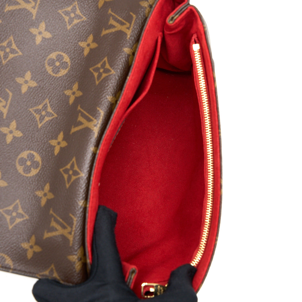 LOUIS VUITTON PALLAS CHAIN BAG CERISE MONOGRAM CANVAS/LEATHER GHW