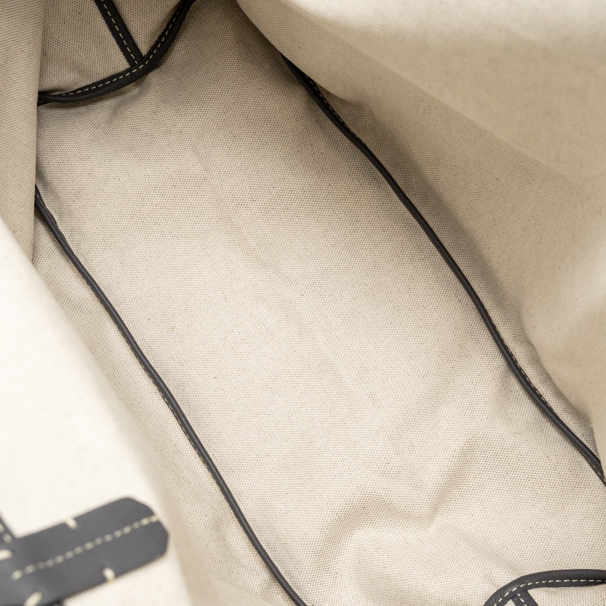 GOYARD SAINT LOUIS PM TOTE BAG GOAYRDINE CANVAS/CALFSKIN GREY SHW