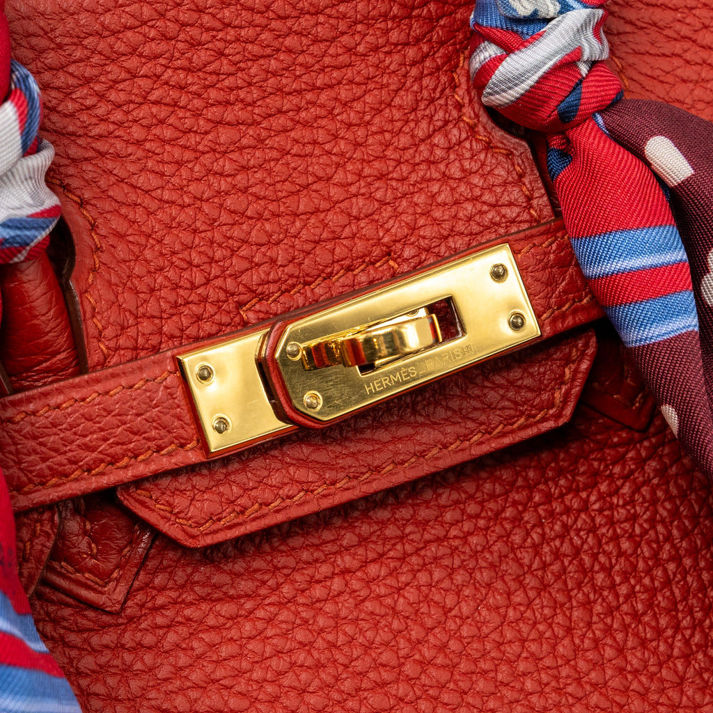 HERMES BIRKIN 25 TOGO 5E VERMILLON GHW