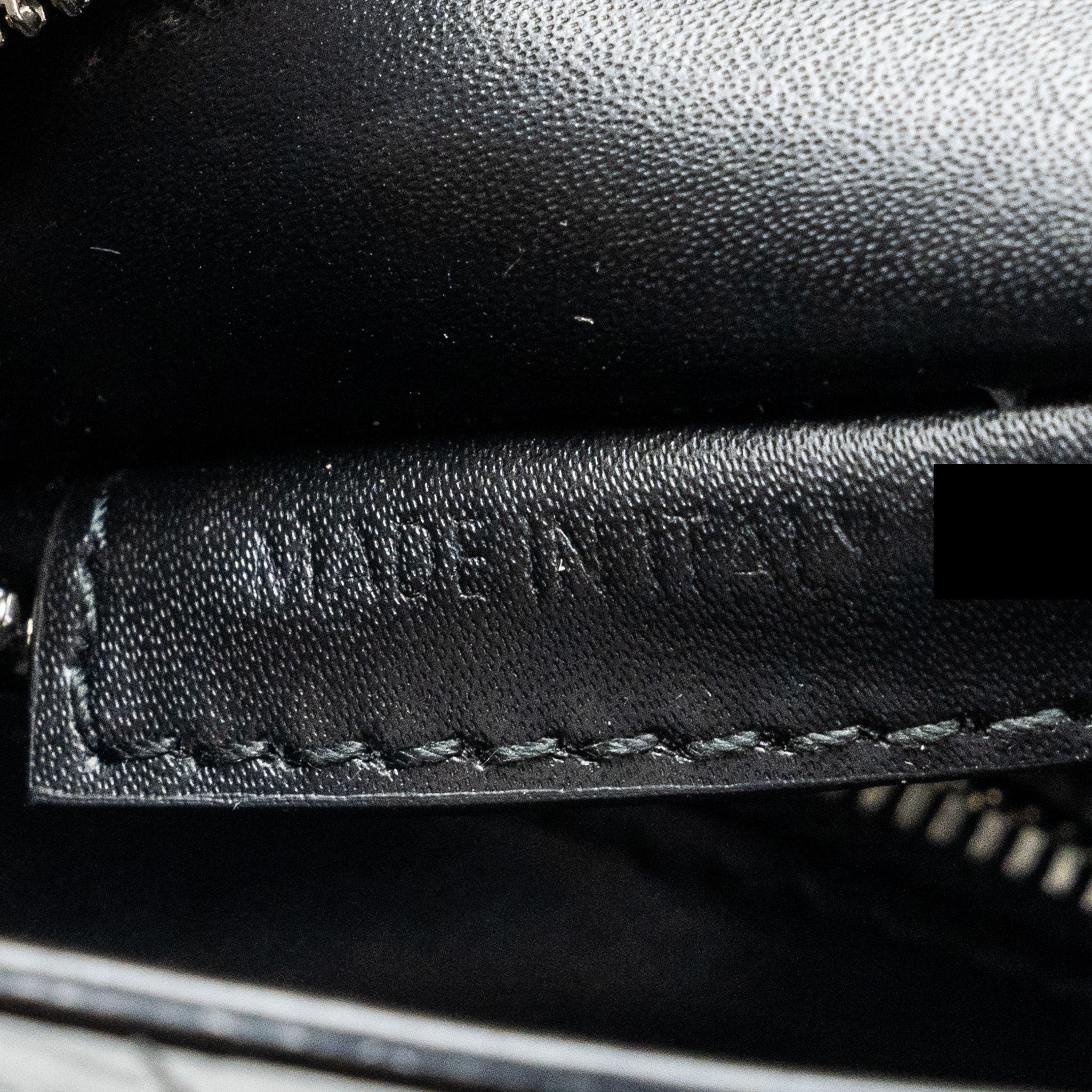 BALENCIAGA XXS EVERYDAY TOTE BAG CROC-EMBOSSED CALFSKIN BLACK SHW