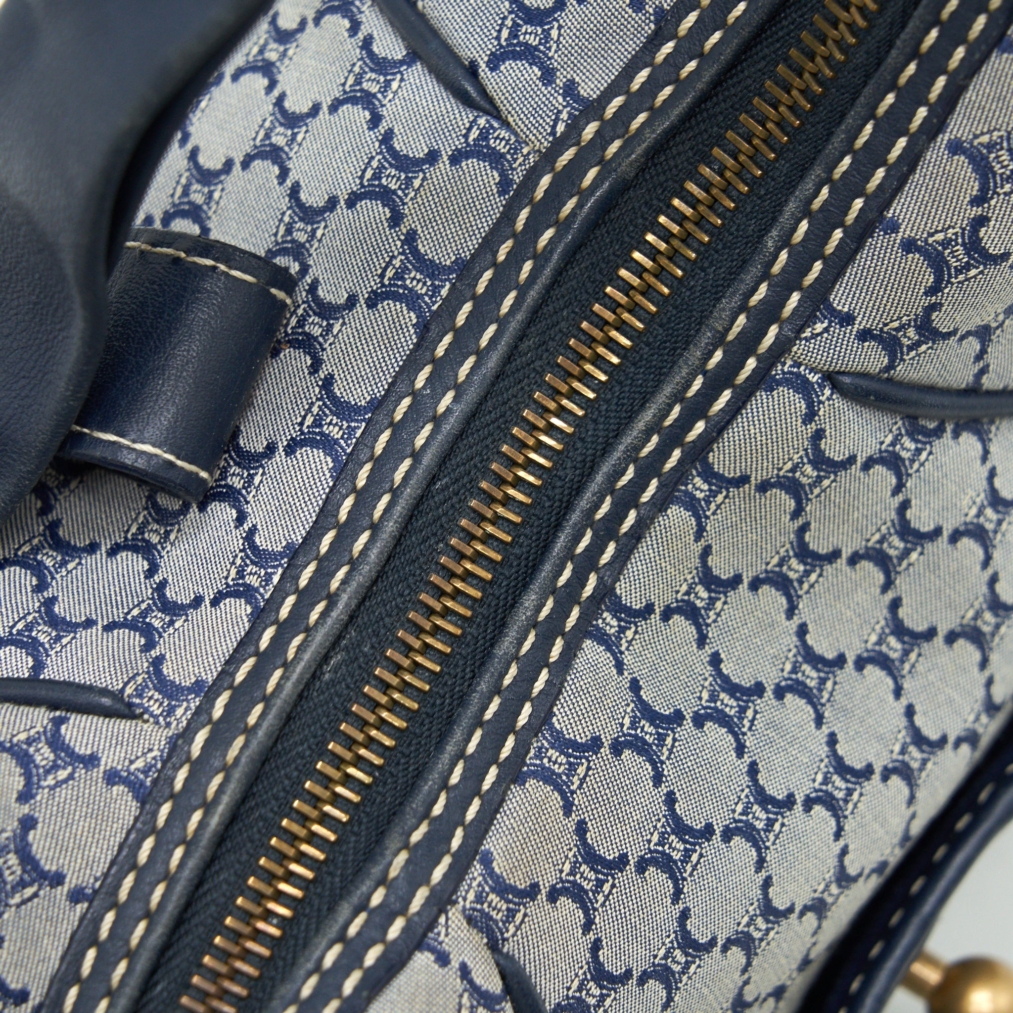 CELINE VINTAGE CANVAS SHOULDER BAG