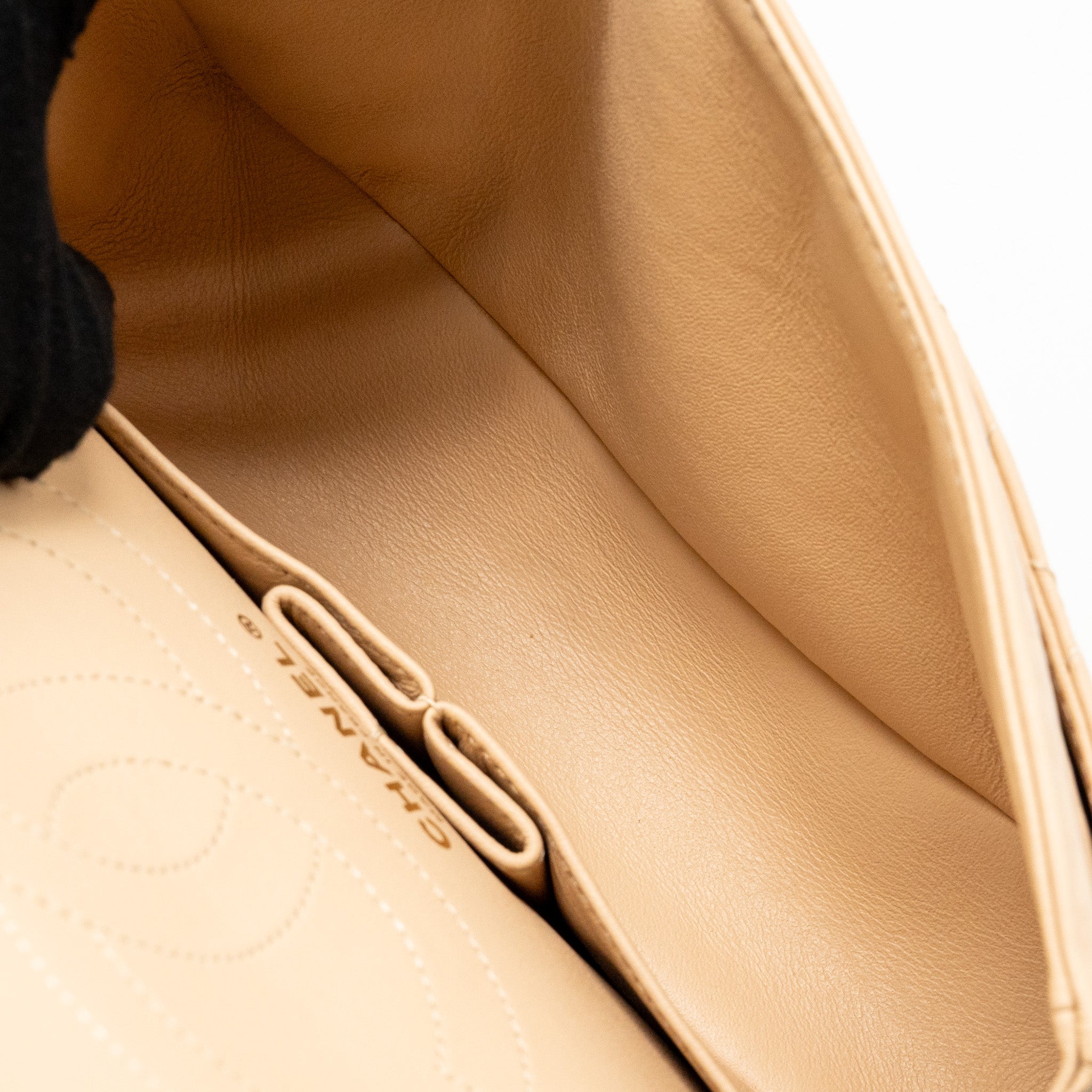 CHANEL SMALL 2.55 REISSUE DOUBLE FLAP BAG AGED CALFSKIN BEIGE GHW