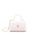 CHANEL 22P SMALL COCO HANDLE CAVIAR LIGHT PINK LGHW (MICROCHIP)
