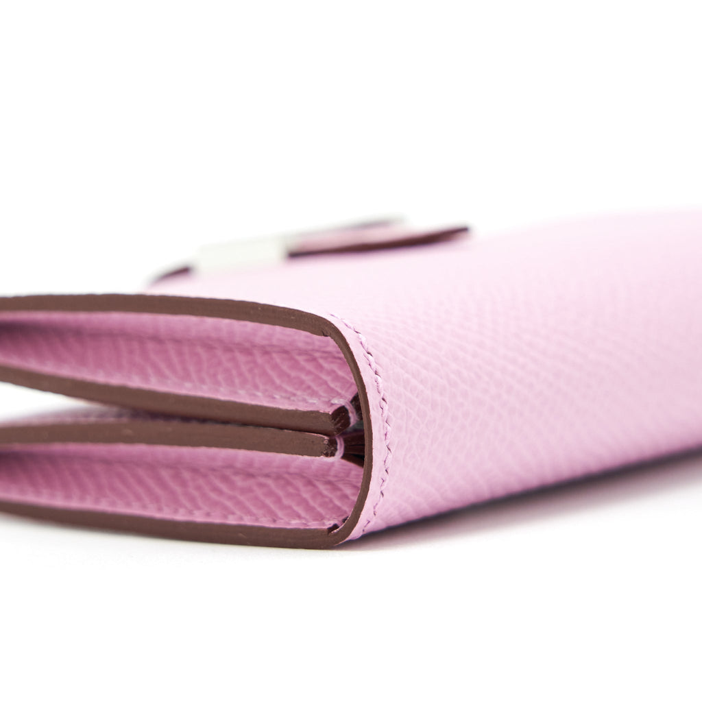 HERMES BEARN CARD HOLDER EPSOM X9 MAUVE SYLVE SHW
