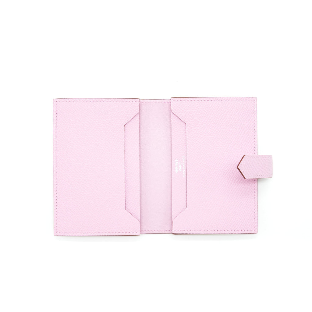 HERMES BEARN CARD HOLDER EPSOM X9 MAUVE SYLVE SHW