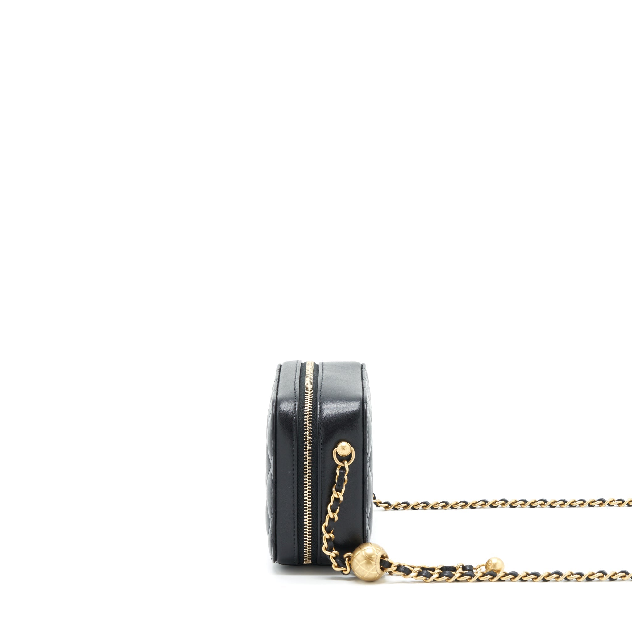 CHANEL PEARL CRUSH CAMERA BAG LAMBSKIN BLACK GHW