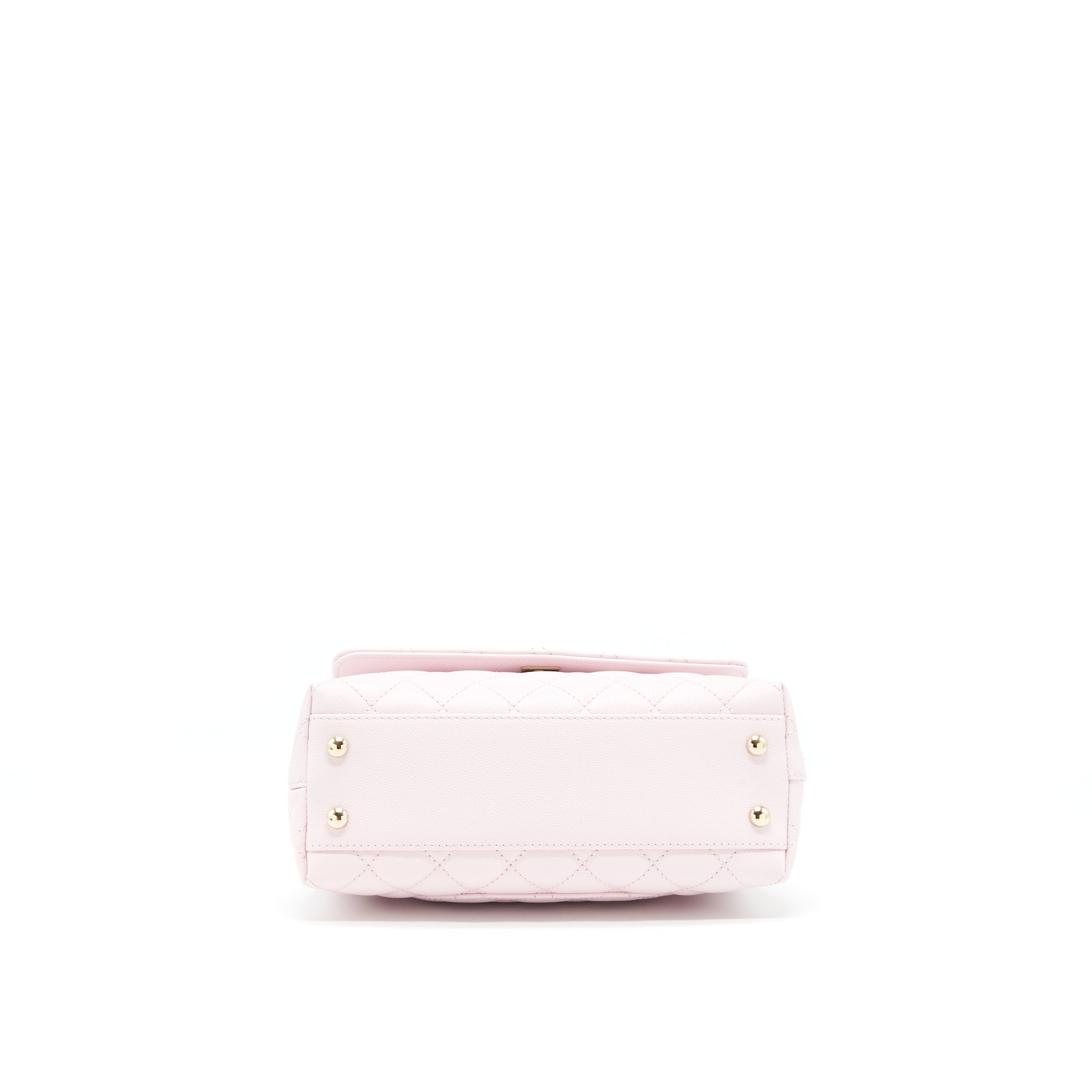 CHANEL 22P SMALL COCO HANDLE CAVIAR LIGHT PINK LGHW (MICROCHIP)
