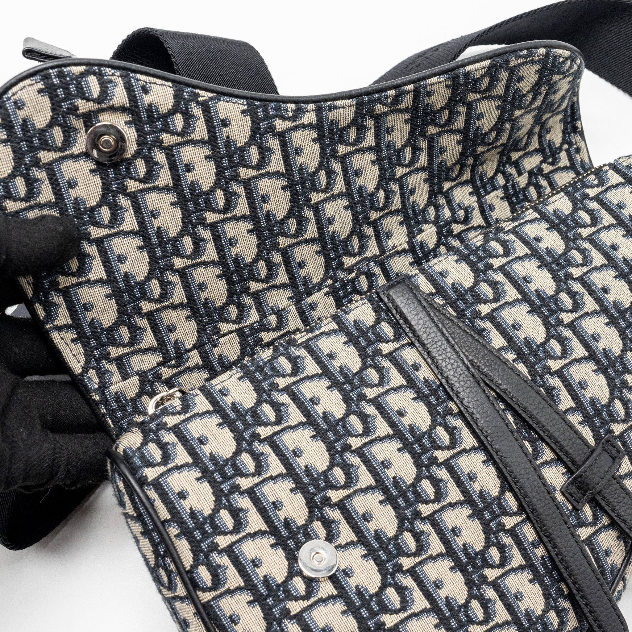 DIOR HOMME SADDLE BAG DIOR OBLIQUE JACQUARD MULTICOLOUR HARDWARE