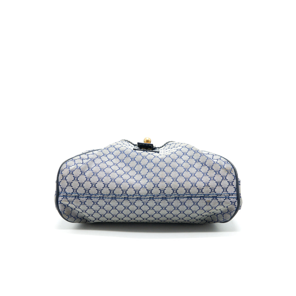 CELINE VINTAGE CANVAS SHOULDER BAG