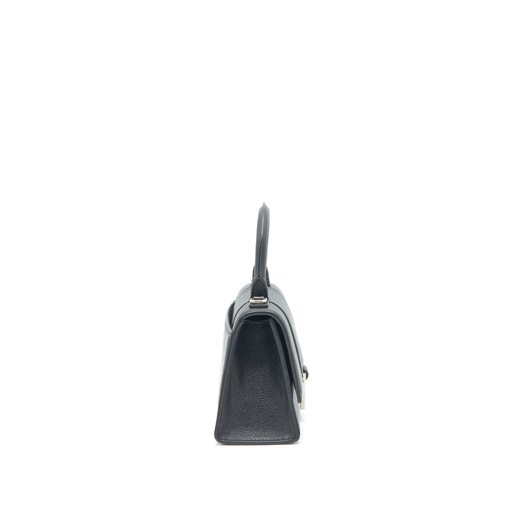 BALENCIAGA HOURGLASS AS GRAINED CALFSKIN BLACK SHW