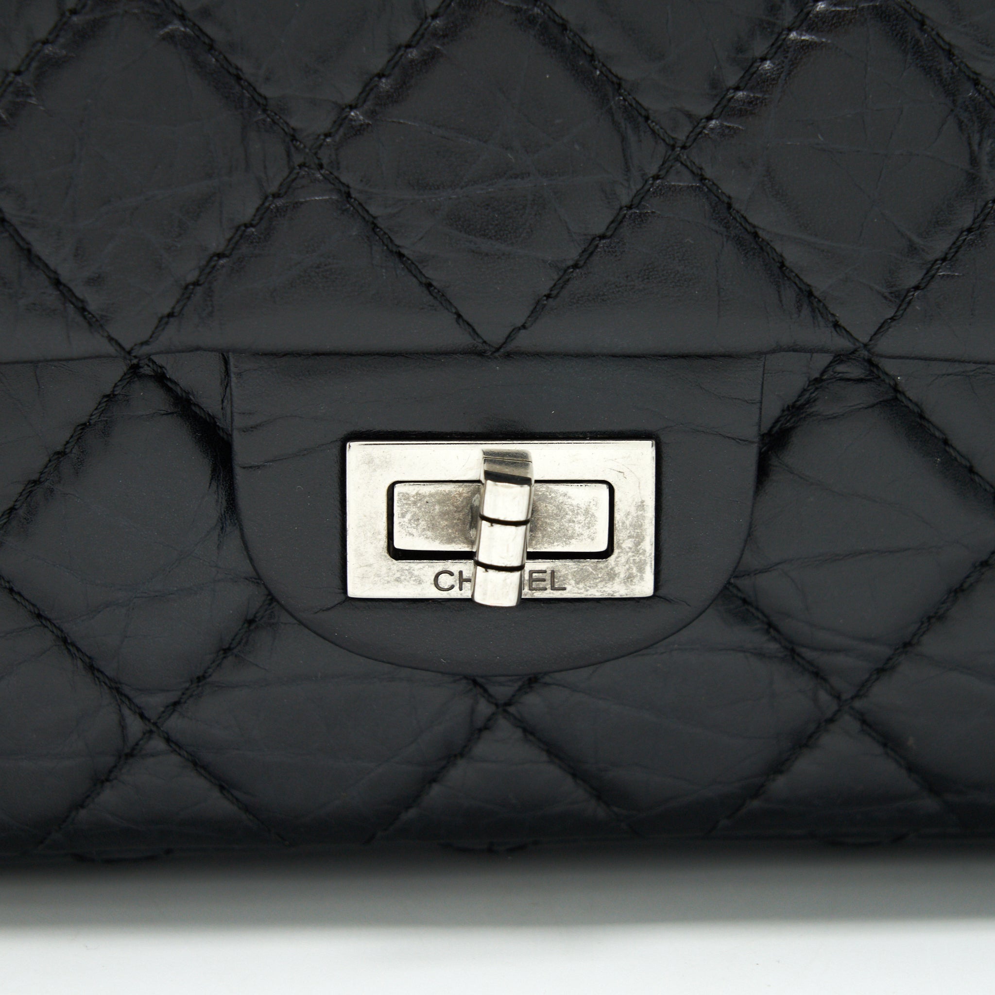 CHANEL REISSUE 226 IN BLACK RUTHENIUM SILVER HARDWARE