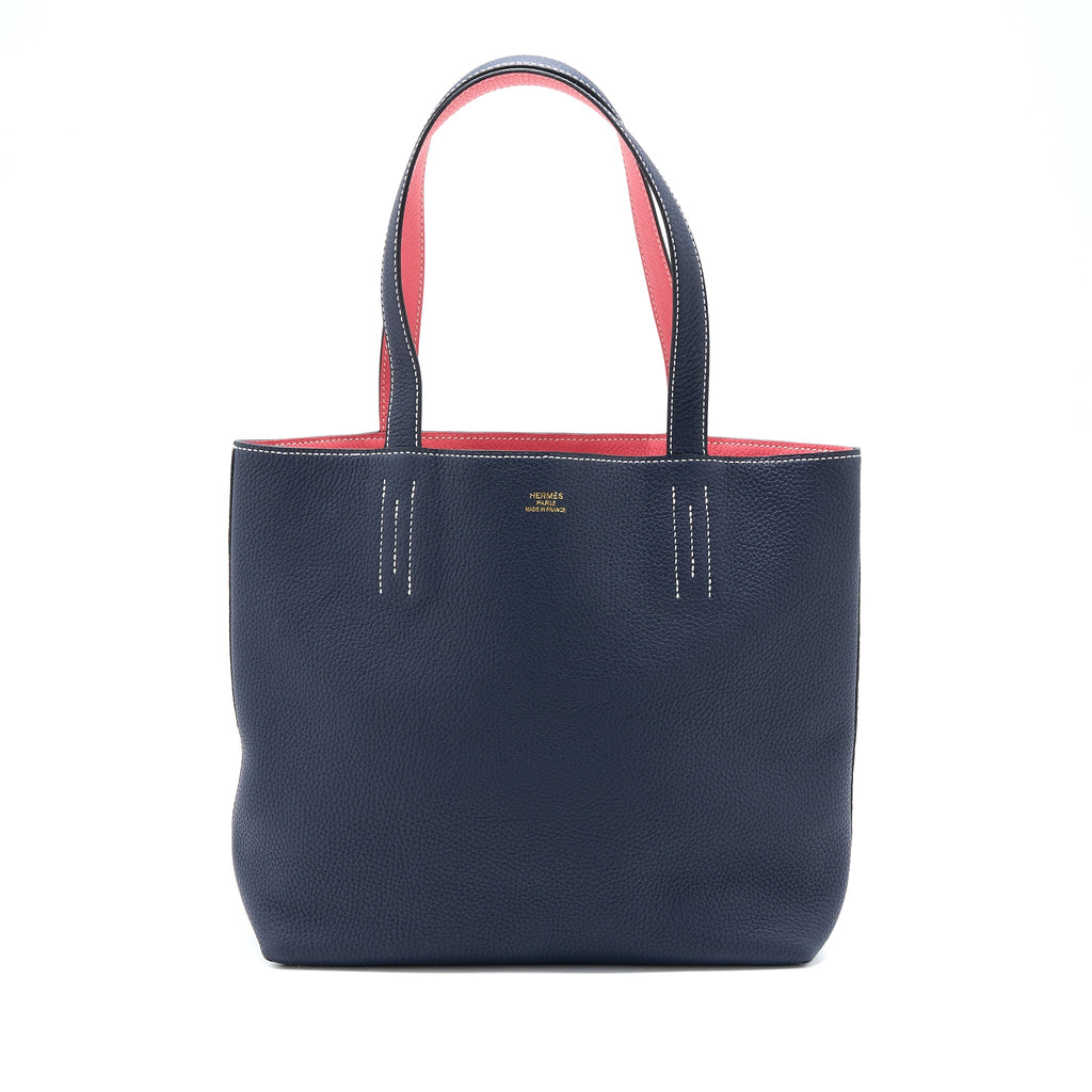 HERMES DOUBLE SENS 36 BAG CLEMENCE BLUE NUIT/ROSE AZALEE