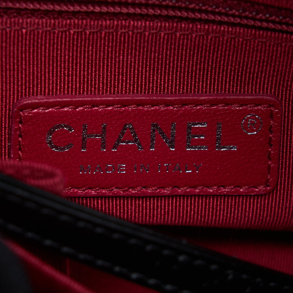 CHANEL SMALL GABRIELLE HOBO BAG WITH TOP HANDLE AGED CALFSKIN BLACK MULTICOLOUR HARDWARE