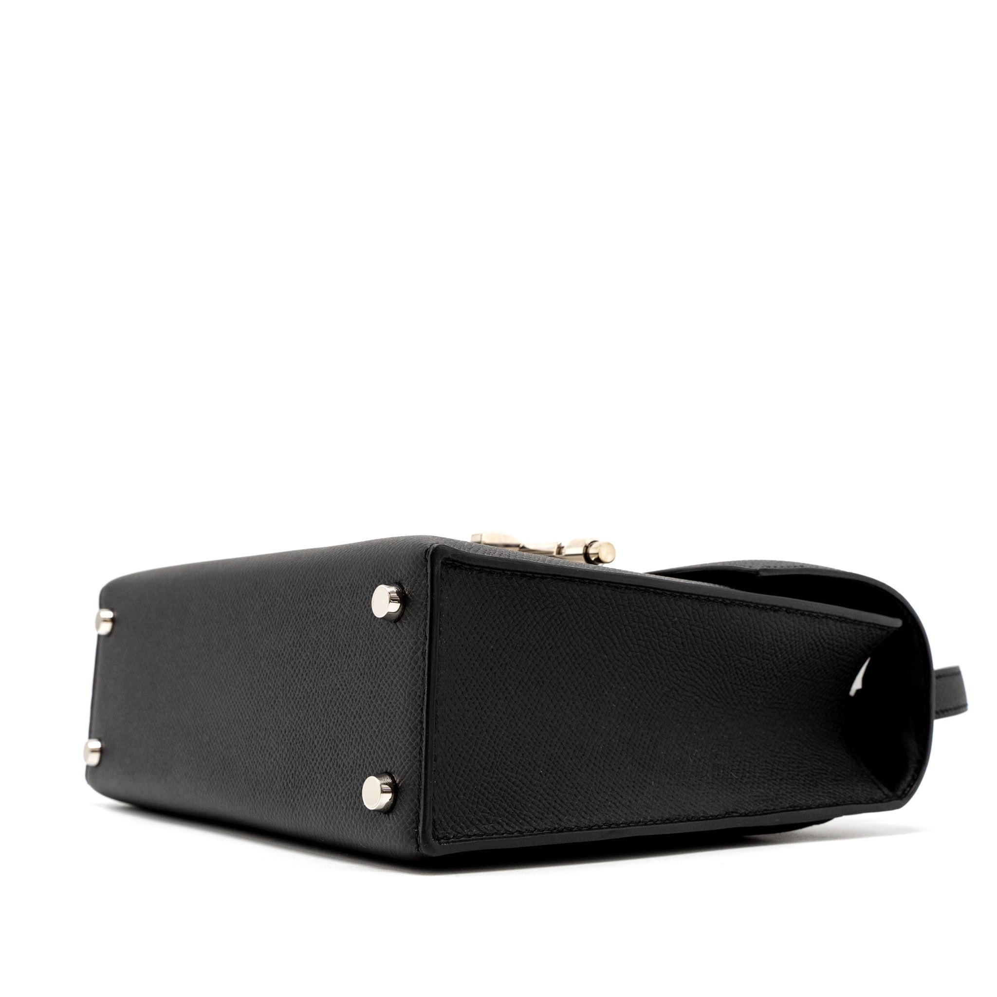 HERMES VERROU 21 BAG EPSOM BLACK SHW
