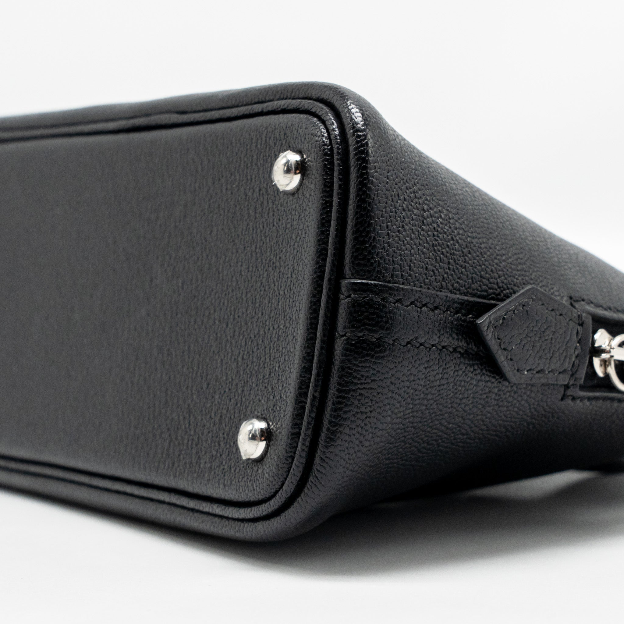 HERMES MINI BOLIDE CHÈVRE MYSORE BLACK SHW