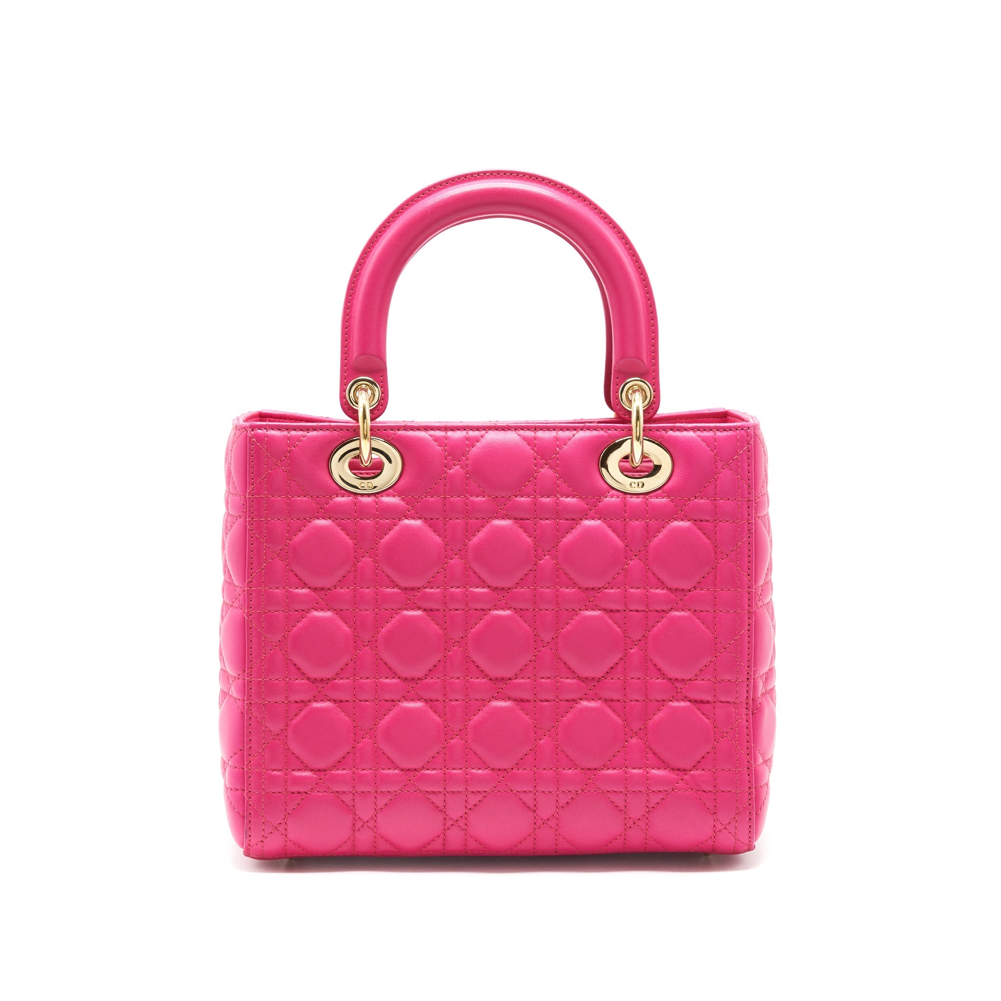 DIOR LADY DIOR BAG MEDIUM PINK GHW