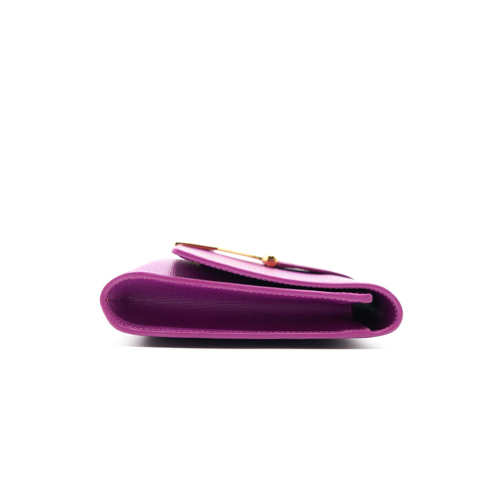 YSL Y CLUTCH PURPLE GHW
