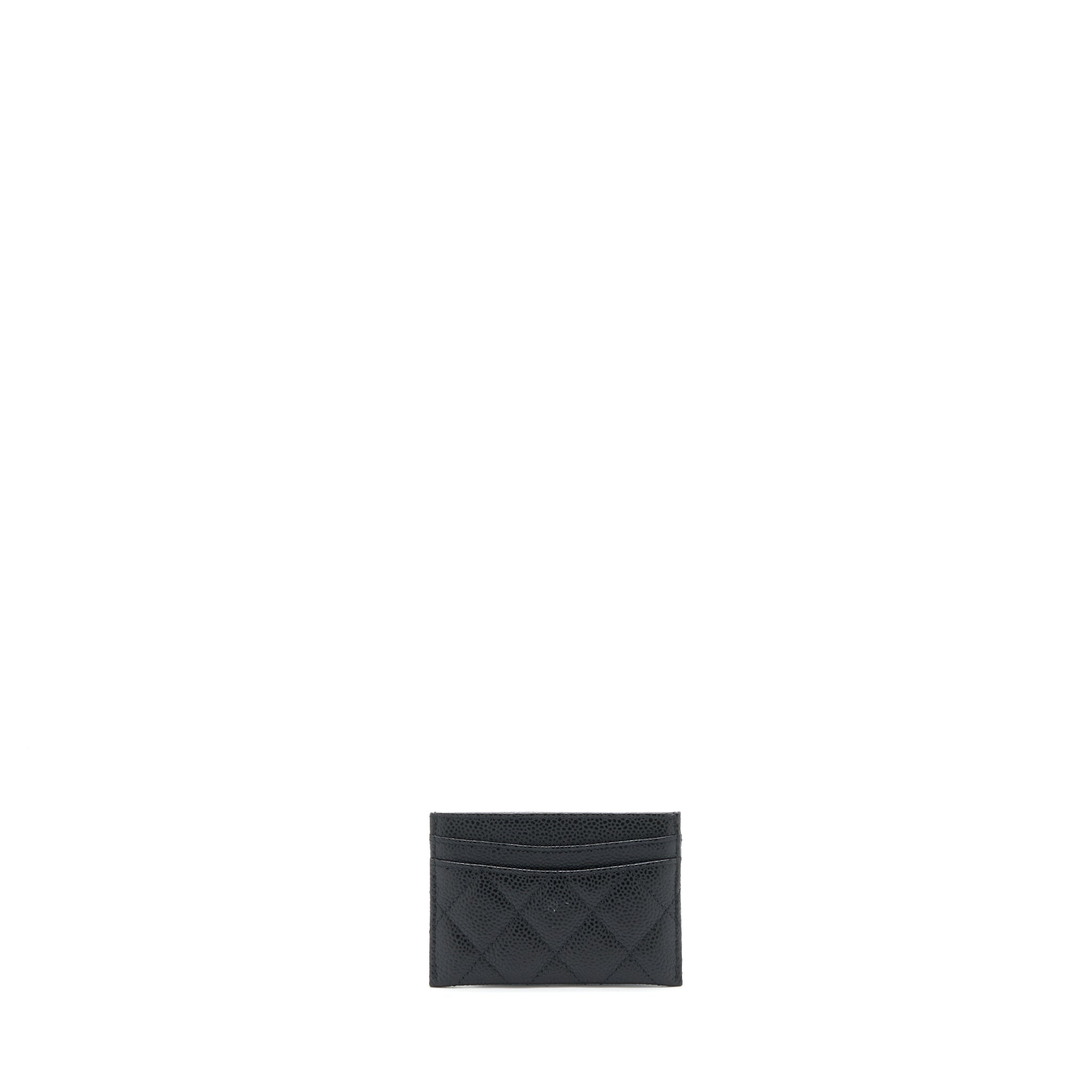 CHANEL CLASSIC CARD HOLDER CAVIAR BLACK GHW