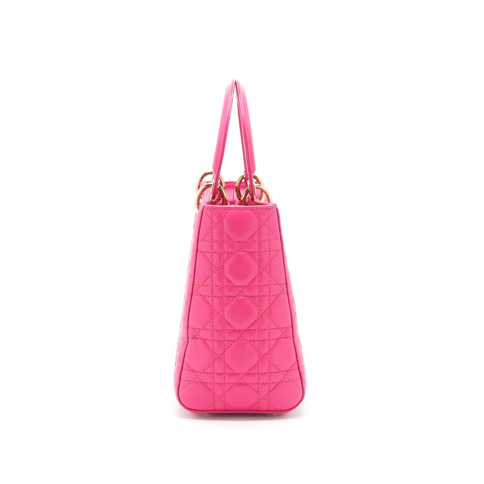 DIOR LADY DIOR BAG MEDIUM PINK GHW