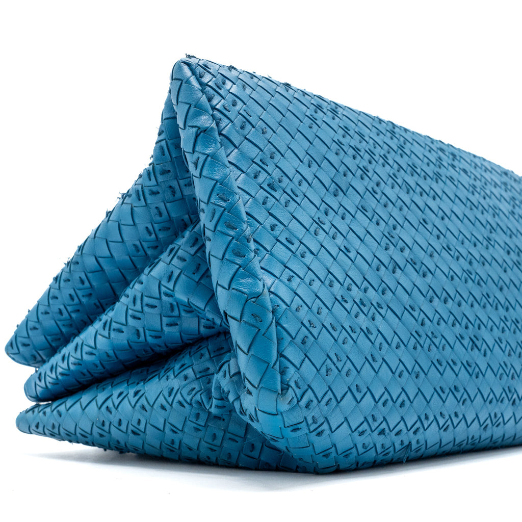 BOTTEGA VENETA LARGE TOTE BAG NAPPA BLUE RUTHENIUM HARDWARE