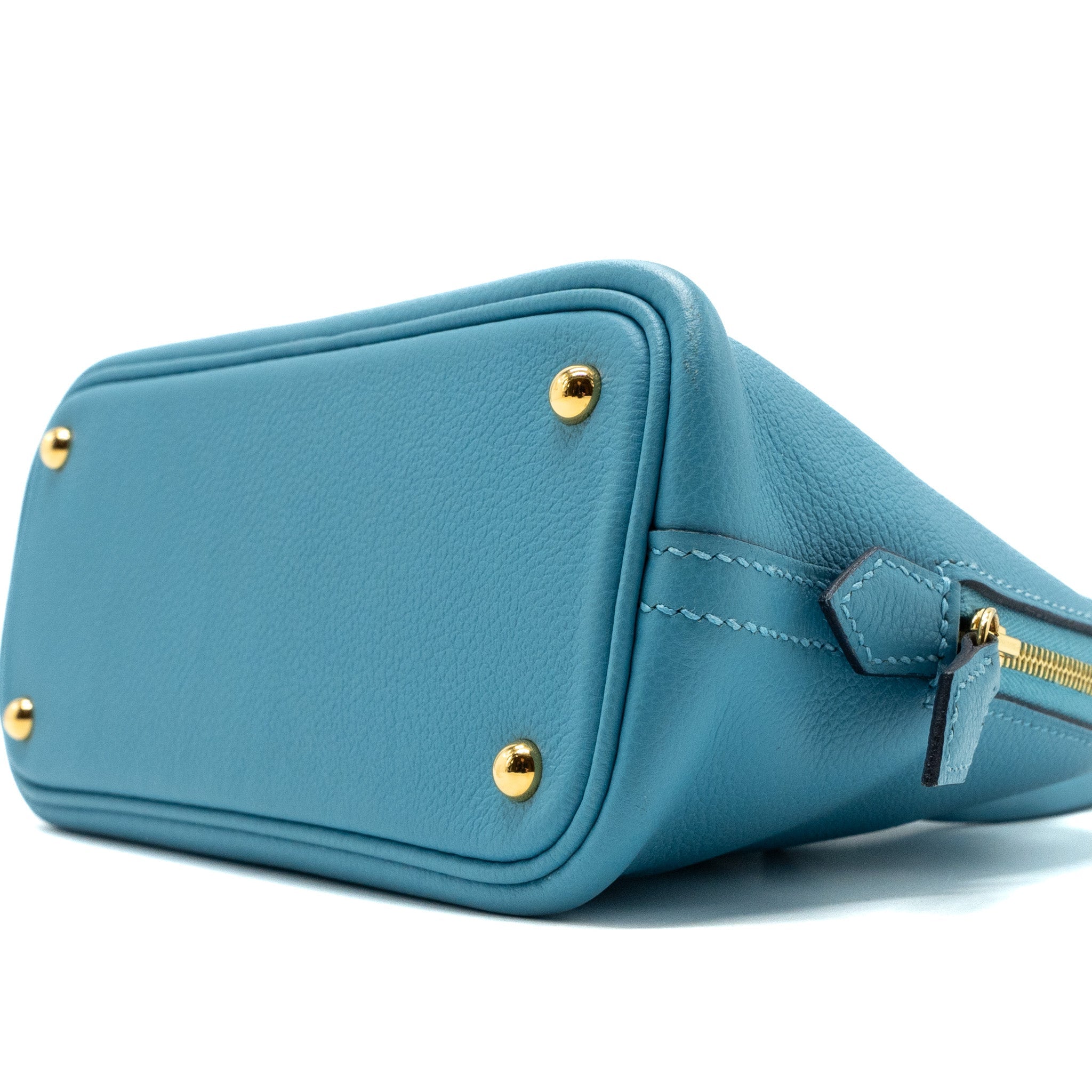 HERMES MINI BOLIDE EVERCOLOR P3 BLUE DU NORD GHW