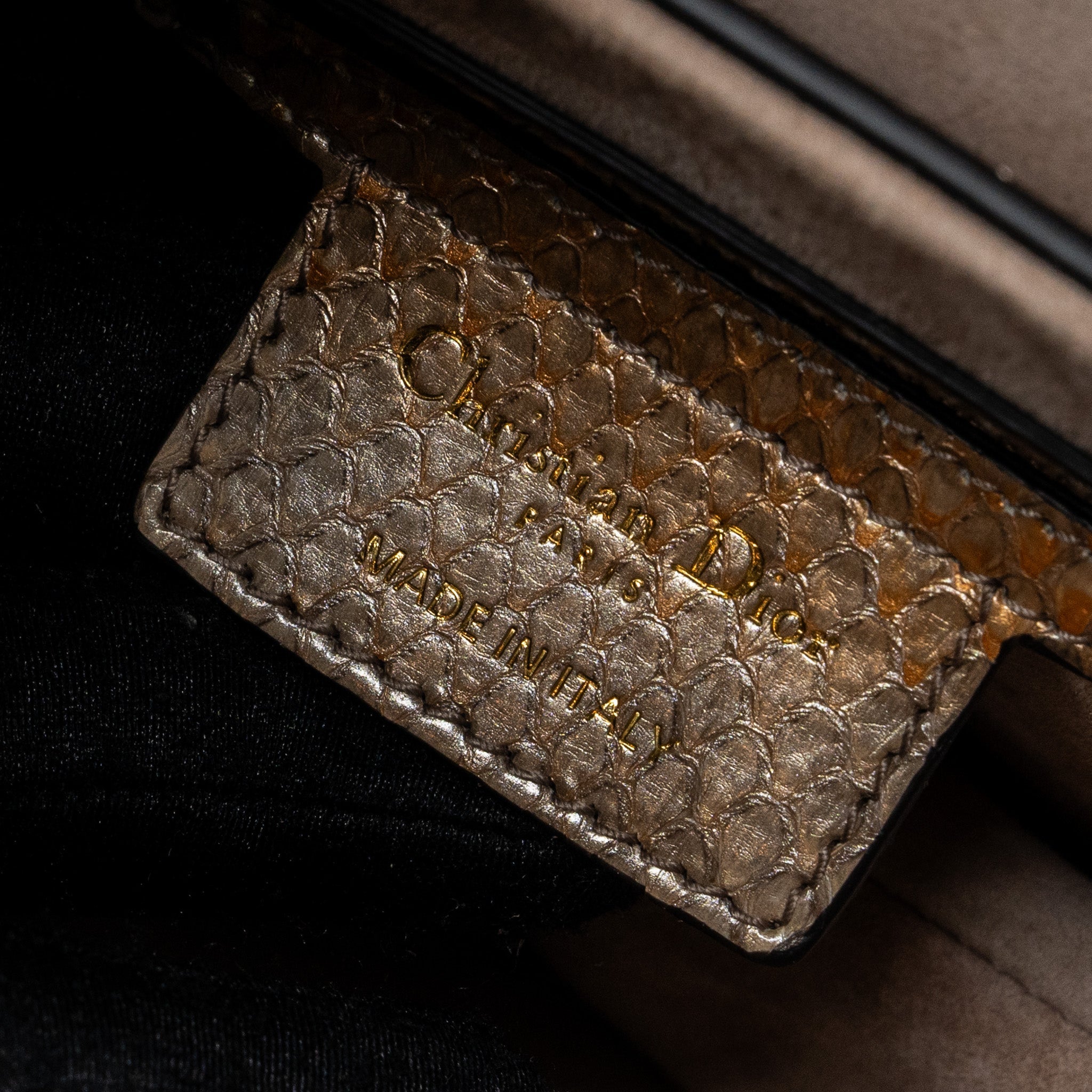 DIOR MEDIUM SADDLE BAG PYTHON MULTICOLOR GHW
