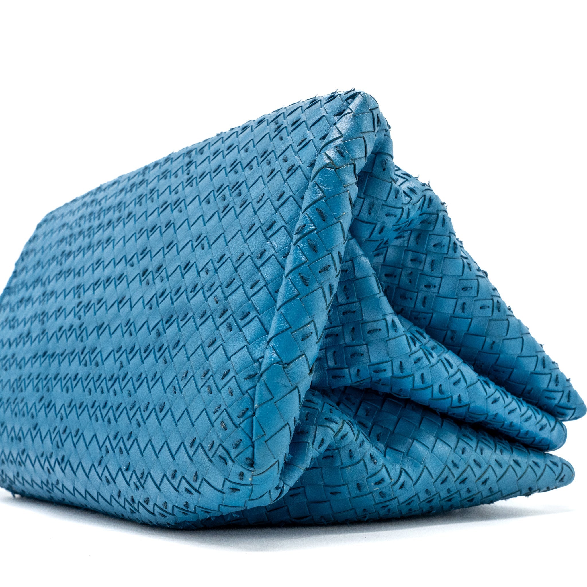 BOTTEGA VENETA LARGE TOTE BAG NAPPA BLUE RUTHENIUM HARDWARE