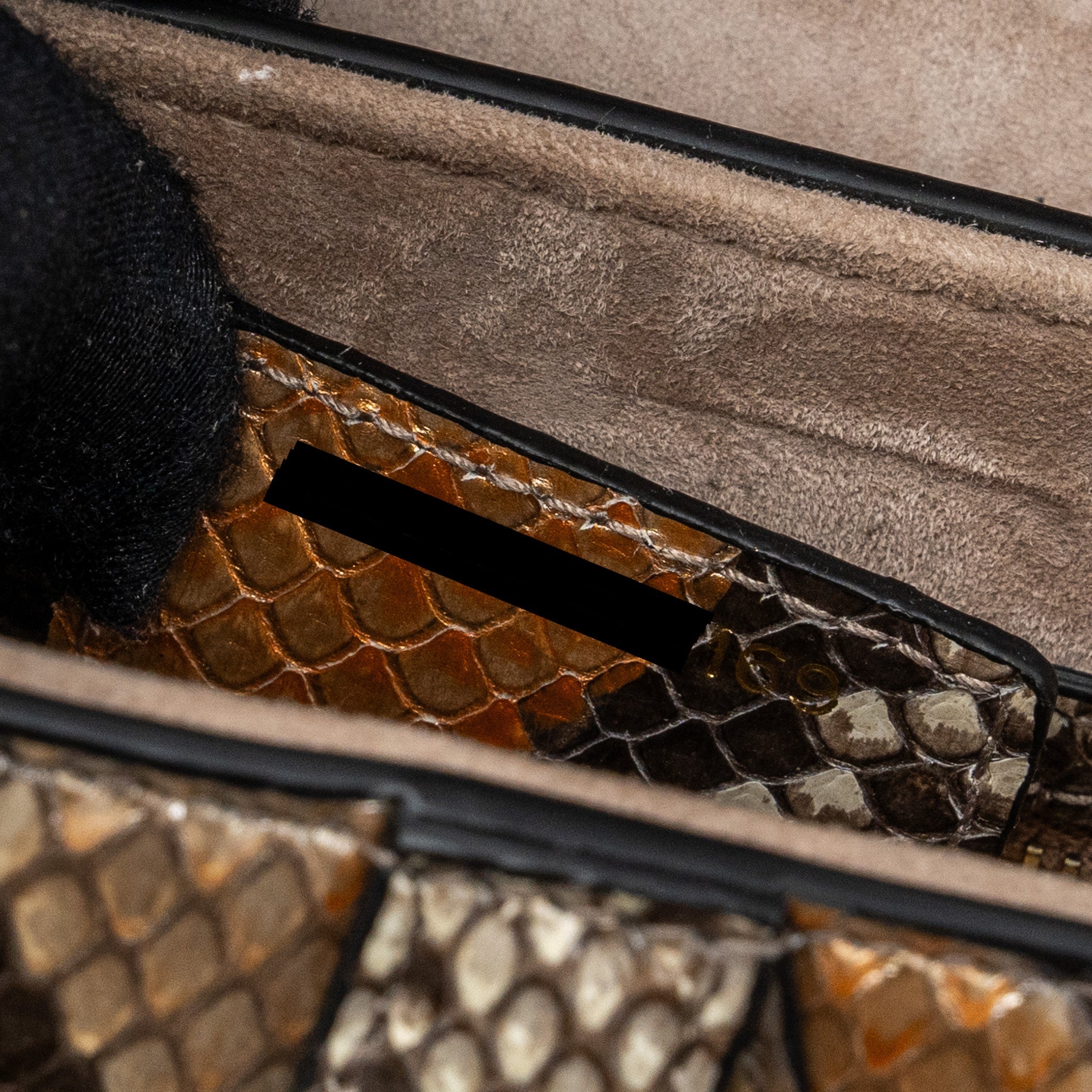 DIOR MEDIUM SADDLE BAG PYTHON MULTICOLOR GHW