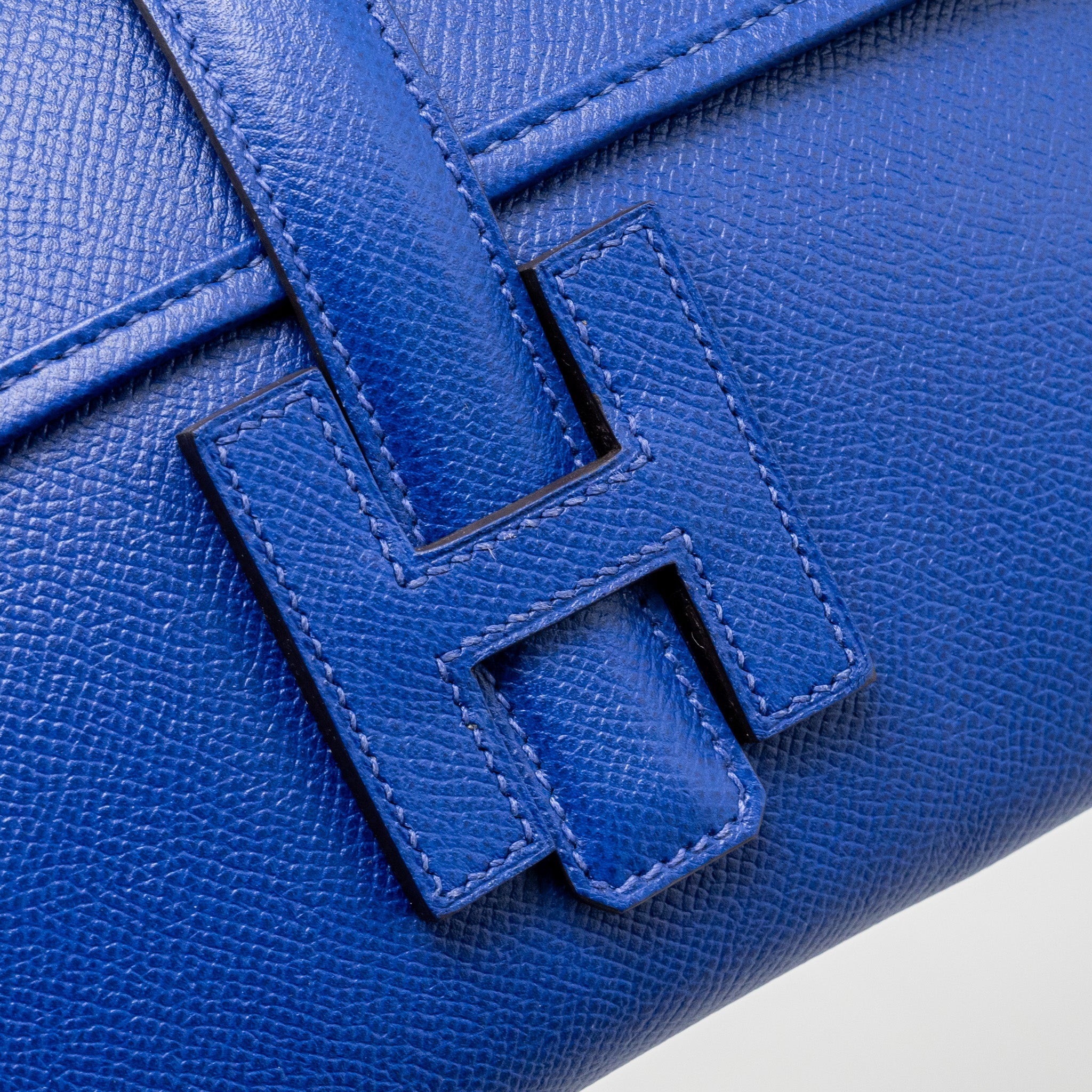 HERMES JIGE CLUTCH EPSOM BLUE ELECTRIC