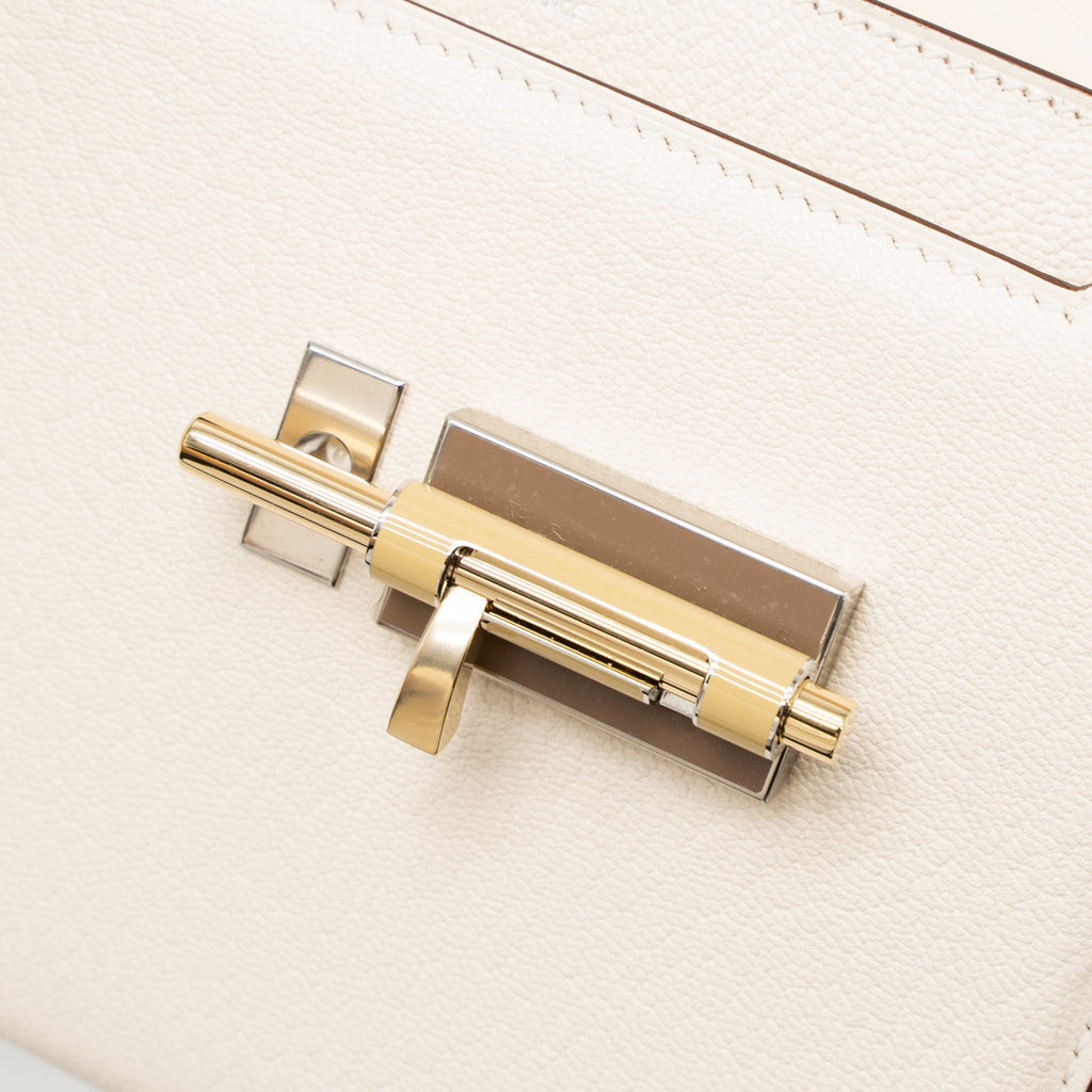 HERMES MINI VERROU CHEVRE MYSORE NATA HAVANE/CHAI/ETOUPE HARDWARE
