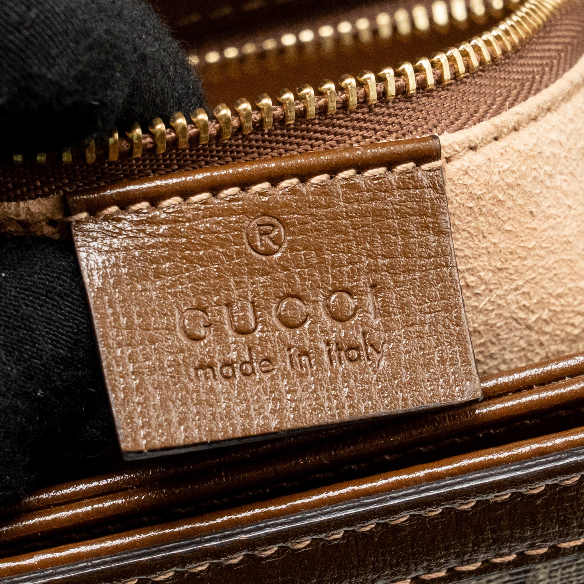 GUCCI HORSEBIT 1955 SHOULDER BAG GG SUPREME CANVAS/LEATHER BEIGE/BROWN GHW