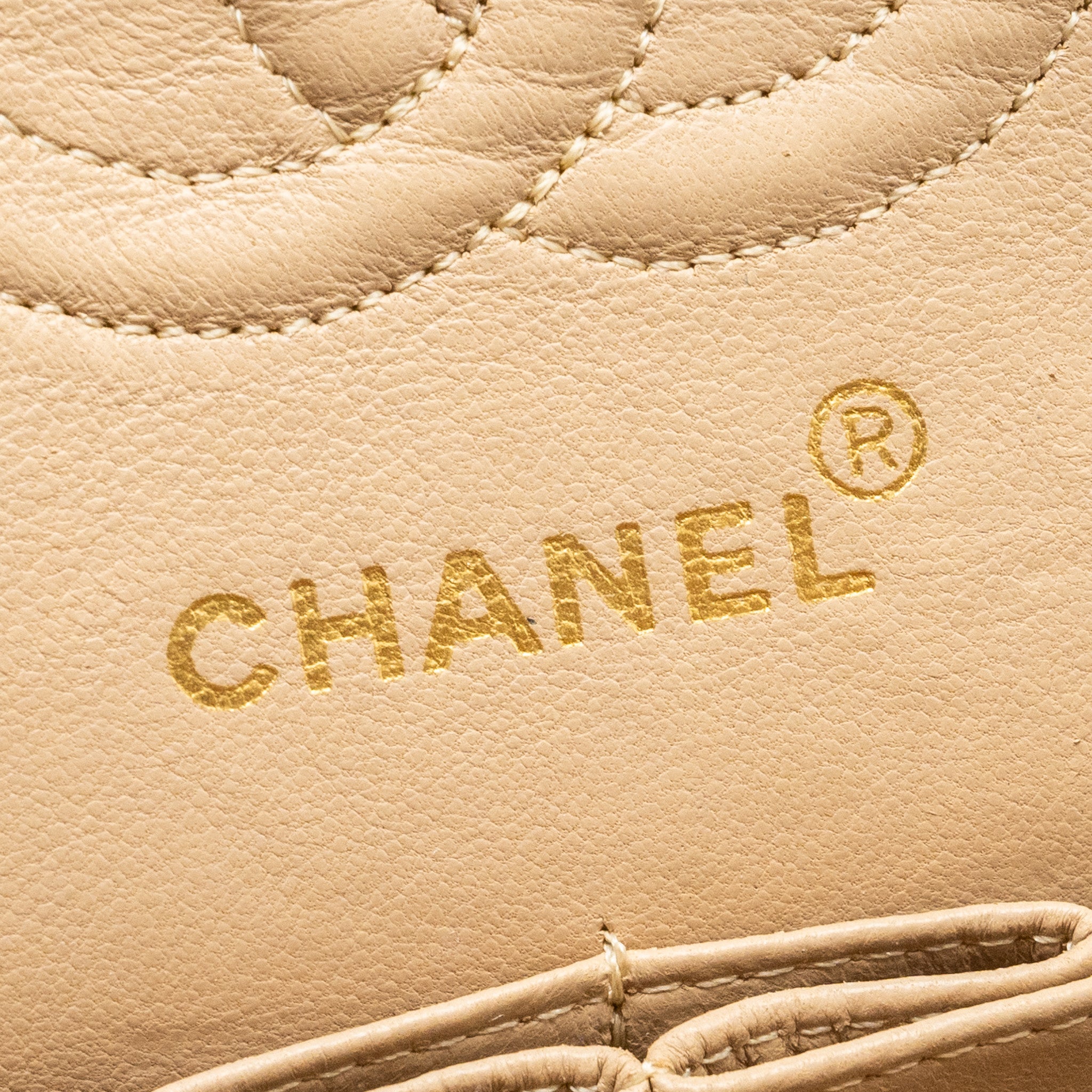 CHANEL VINTAGE SMALL CLASSIC FLAP BAG LAMBSKIN BEIGE GHW