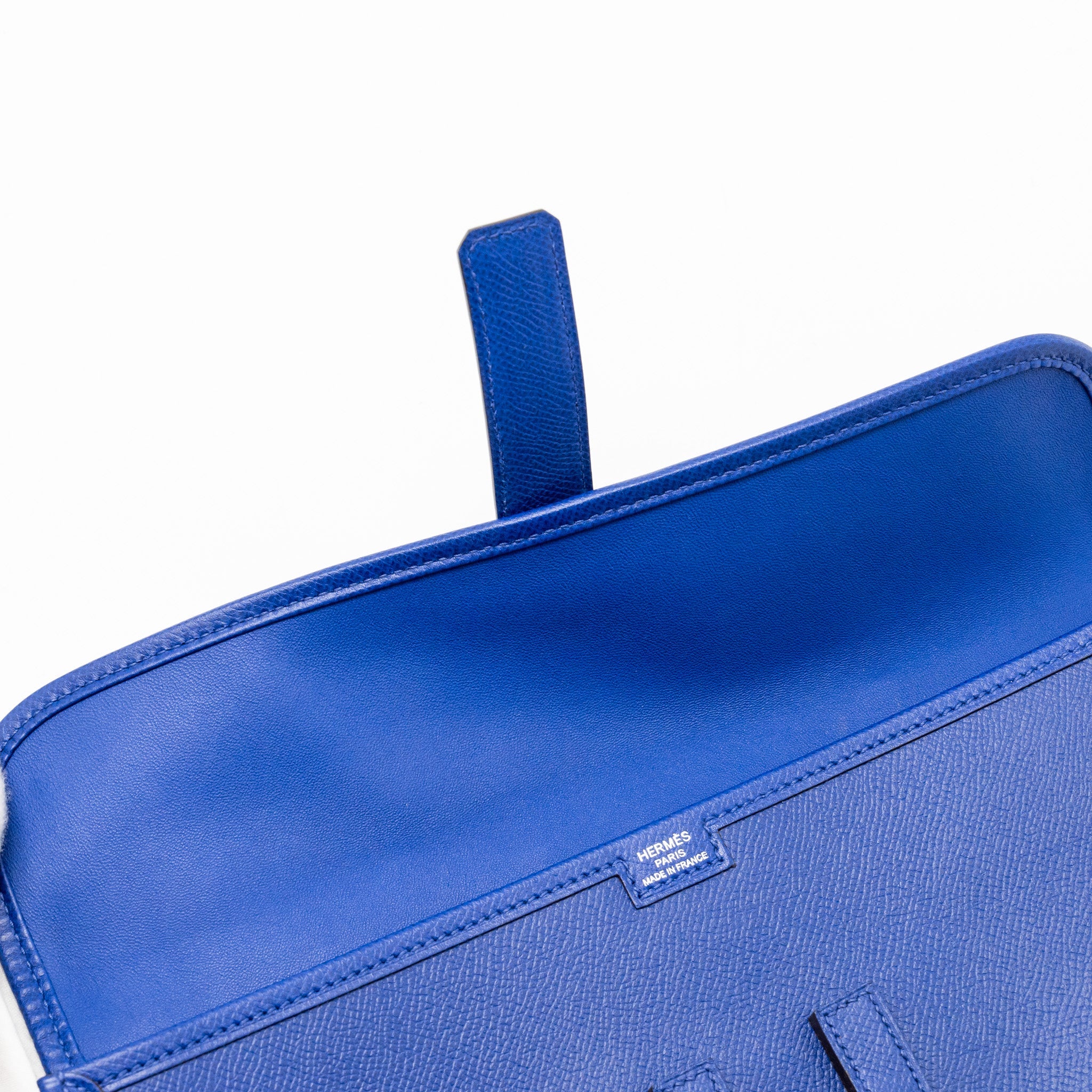 HERMES JIGE CLUTCH EPSOM BLUE ELECTRIC