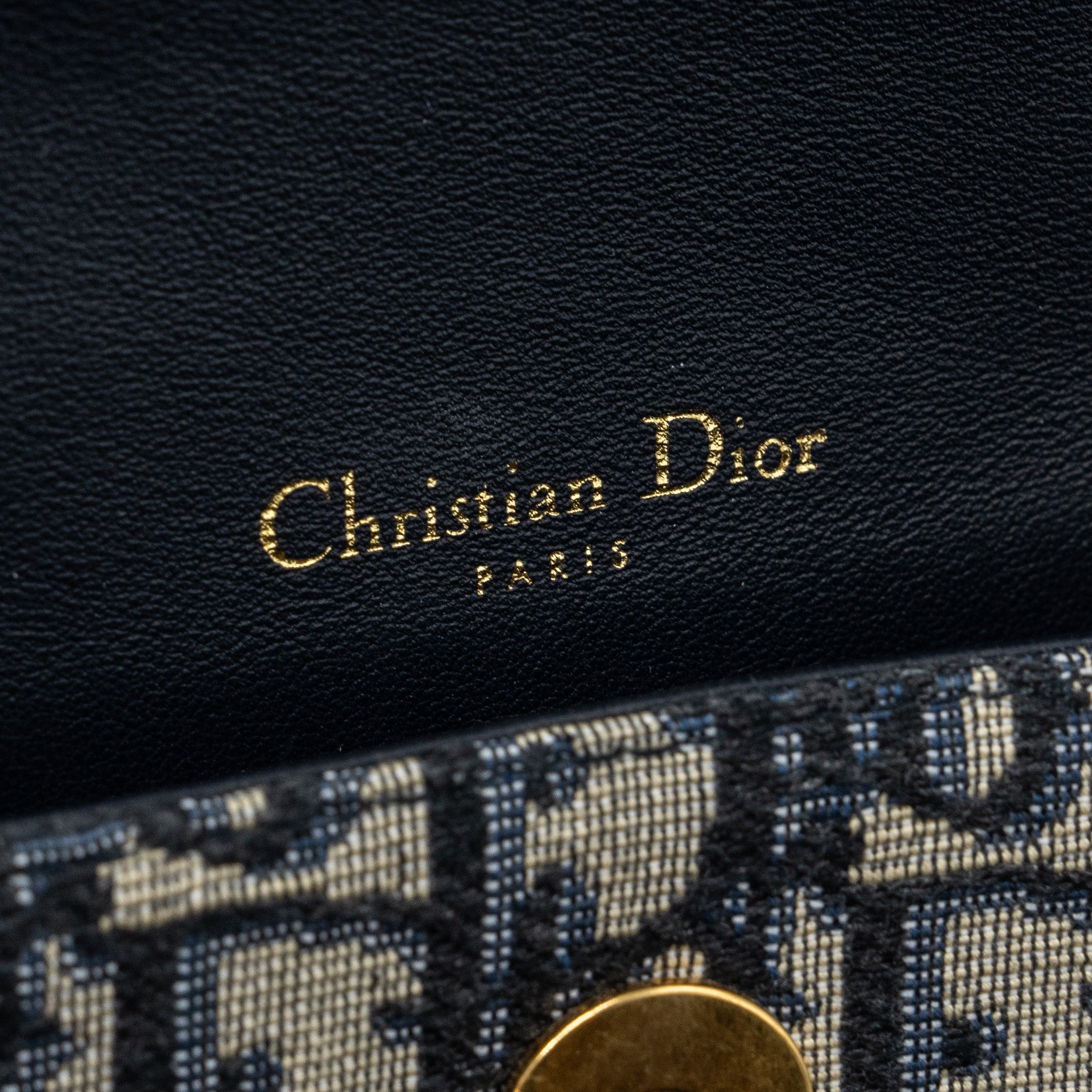 DIOR SADDLE BELT POUCH DIOR OBLIQUE JACQUARD BLUE GHW