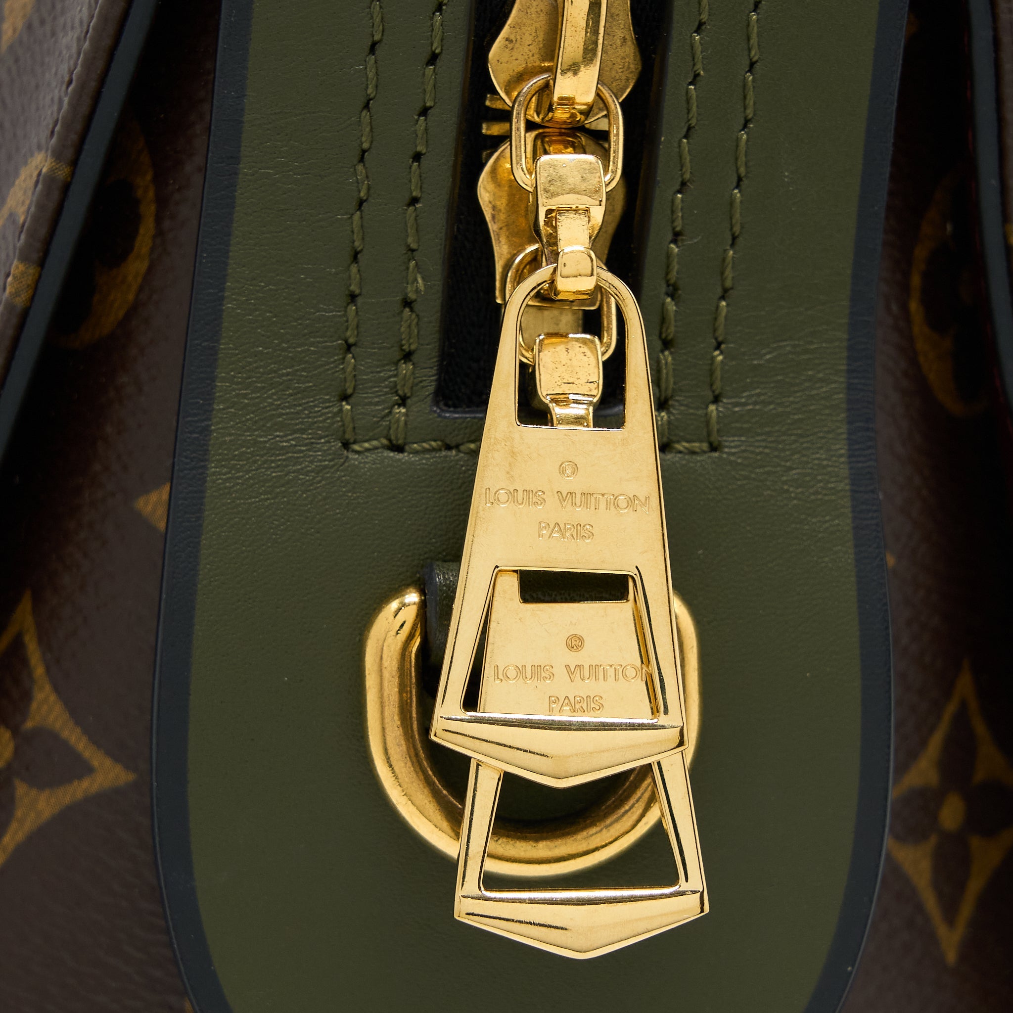 LOUIS VUITTON TUILERIES BAG MONOGRAM CANVAS GREEN/RED GHW