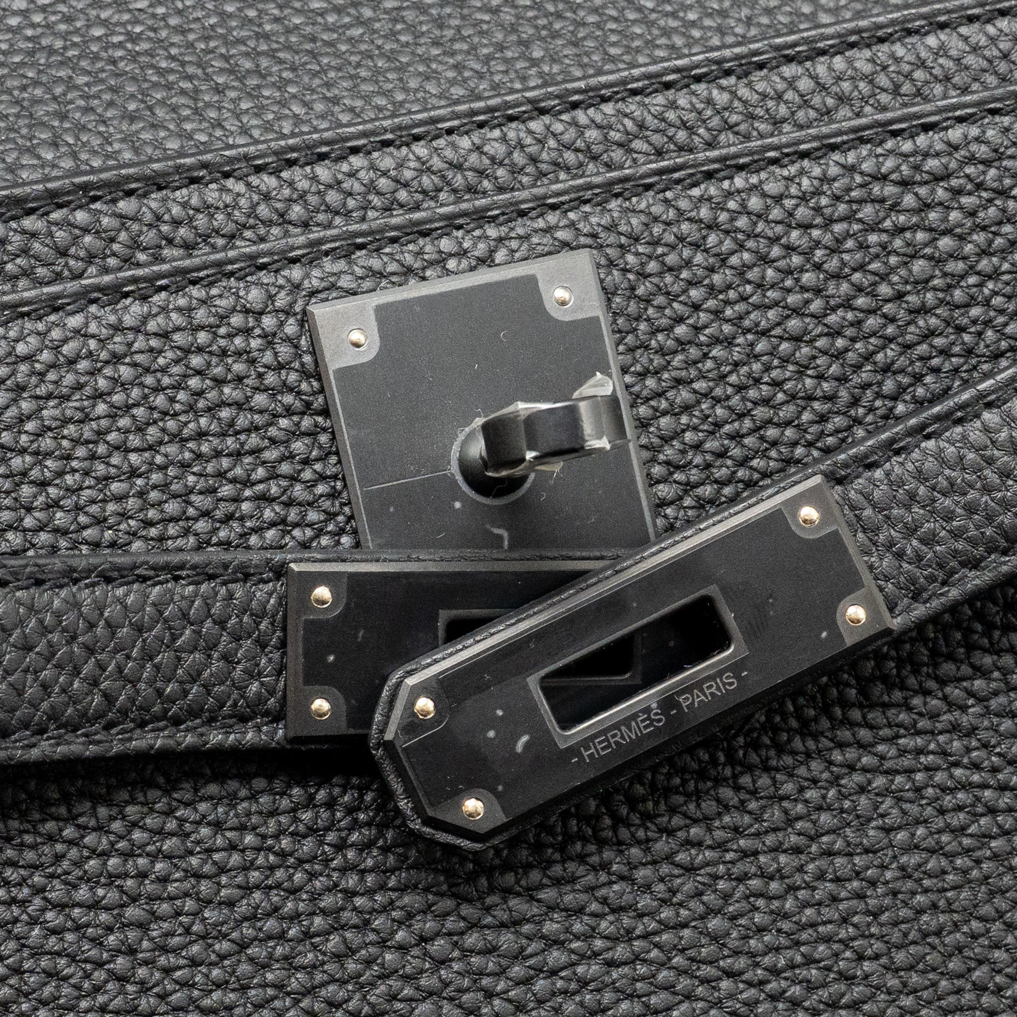 HERMES POCHETTE KELLY DEPECHES 25 TOGO SO BLACK