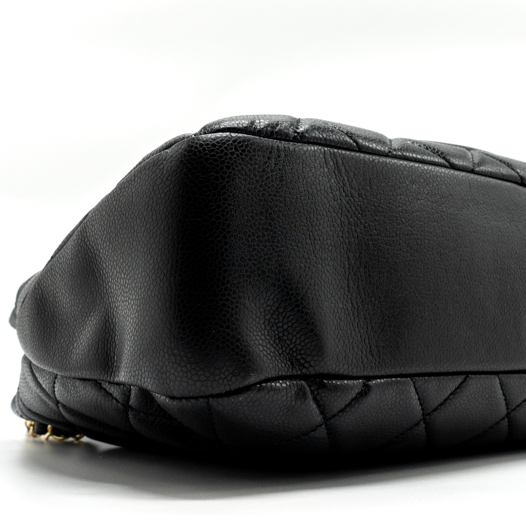 CHANEL MATELASSE CHAIN TOTE BAG CAVIAR BLACK GHW
