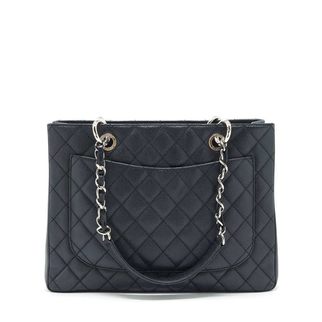 CHANEL GRAND SHOPPING TOTE GST CAVIAR BLACK SHW
